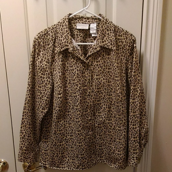 Elisabeth Tops - Elisabeth animal print shirt sz 1P (16WP) petite